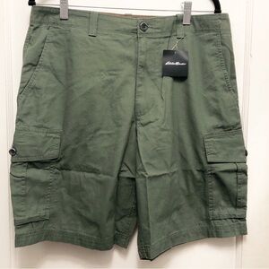 NWT Eddie Bauer Timber Edge Ripstop 2.0 Cargo Shorts Size 34 Color Hunter Green